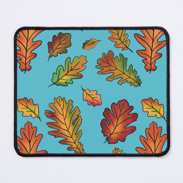 Item preview, Autumn Oak Leaves Sunny Blue Sky Seamless Leaf Pattern designed and sold by Ciara Shortall.