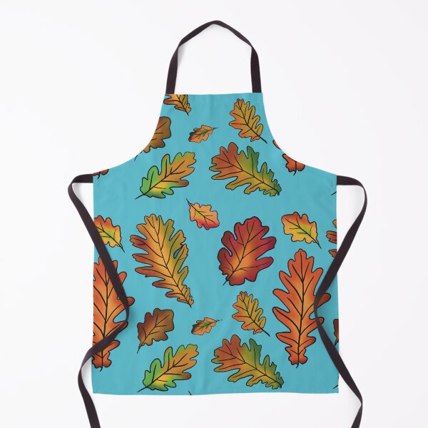 Item preview, Autumn Oak Leaves Sunny Blue Sky Seamless Leaf Pattern designed and sold by Ciara Shortall.