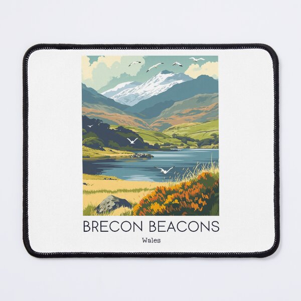 Item preview, A Vintage Travel Illustration of Brecon Beacons - Wales designed and sold by GoodOldVintage.