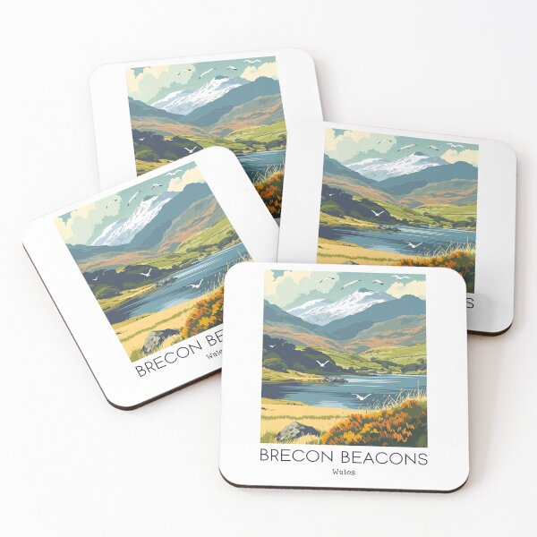 Item preview, A Vintage Travel Illustration of Brecon Beacons - Wales designed and sold by GoodOldVintage.
