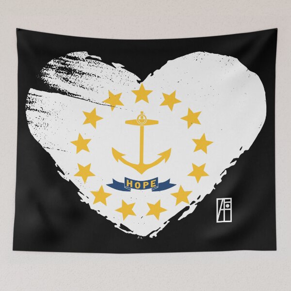 Artikelvorschau, US-Bundesstaat – Ich liebe Rhode Island – Rhode Island-Flagge entworfen und verkauft von ArtProjectShop.