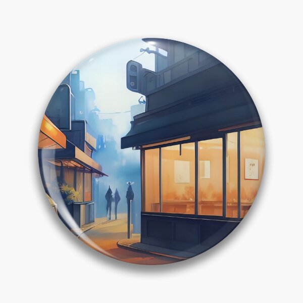 Item preview, Urban sunrise, empty streets, glowing storefronts, serene atmosphere. designed and sold by ArtComixHaven.
