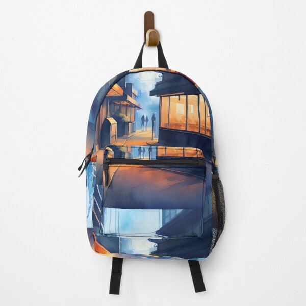 Item preview, Urban sunrise, empty streets, glowing storefronts, serene atmosphere. designed and sold by ArtComixHaven.