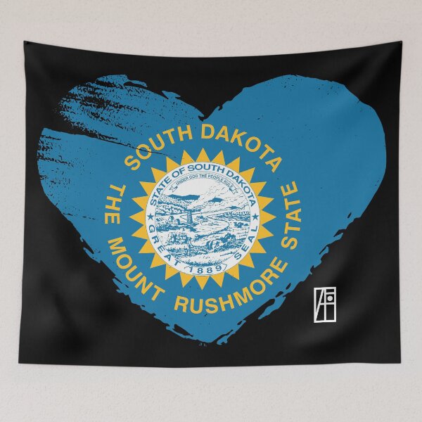 Item preview, U.S. State - I Love South Dakota - South Dakota Flag designed and sold by ArtProjectShop.