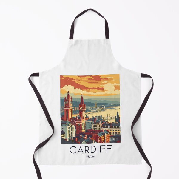 Item preview, A Vintage Travel Illustration of Cardiff - Wales designed and sold by GoodOldVintage.