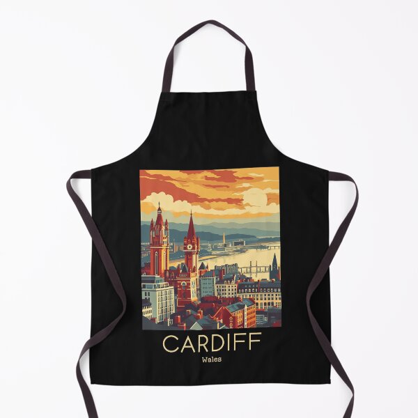 Item preview, A Vintage Travel Illustration of Cardiff - Wales designed and sold by GoodOldVintage.