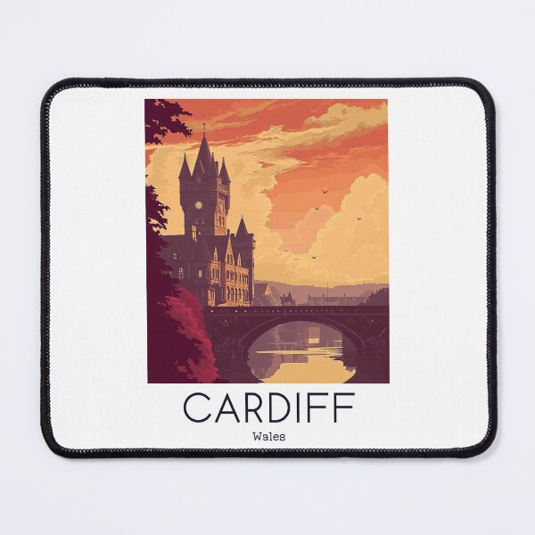 Item preview, A Vintage Travel Illustration of Cardiff - Wales designed and sold by GoodOldVintage.