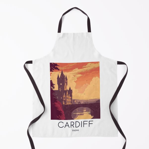 Item preview, A Vintage Travel Illustration of Cardiff - Wales designed and sold by GoodOldVintage.