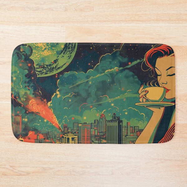 Item preview, Girl drinking coffee during the apocalypse designed and sold by Rebelka.
