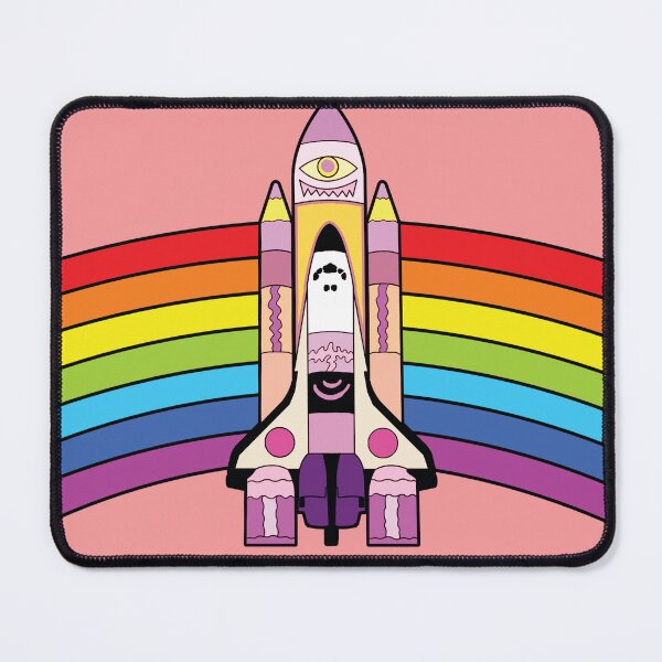Item preview, Pink Rainbow Space Shuttle designed and sold by ManicMinotaur.