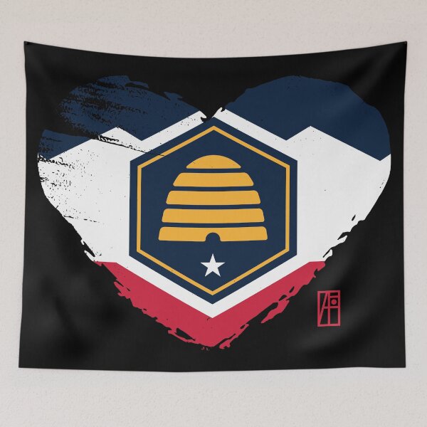 Item preview, U.S. State - I Love Utah - Utah Flag designed and sold by ArtProjectShop.