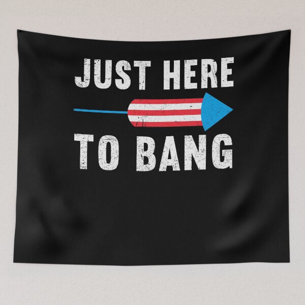 Item preview, Funny Just Here To Bang 4th Of July Firecracker Patriotic designed and sold by MobyStickers.