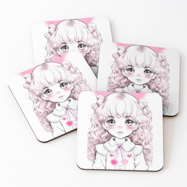 Item preview, Pink Ribbon Cutie with Pink Hearts designed and sold by Molunit89.