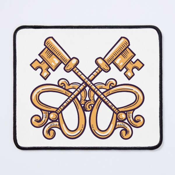 Item preview, Crossed Mystic Keys with Esoteric Symbols – Intriguing Artwork for Sale designed and sold by OpsDesing.