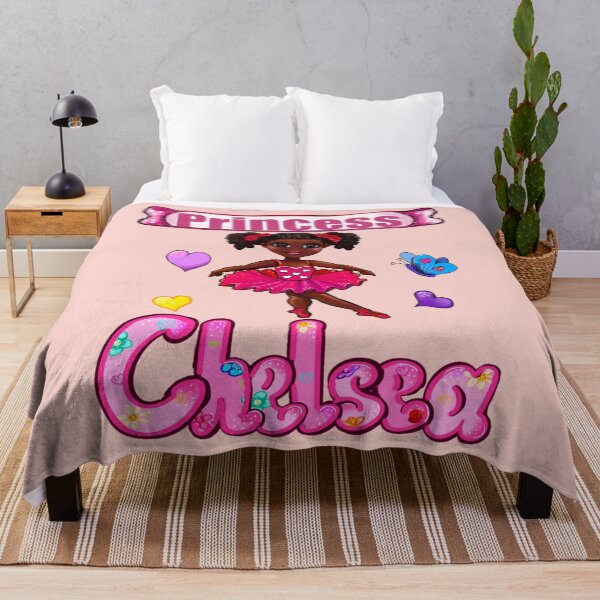 Item preview, African American birthday princess ballerina dancing in pink tutu. Black girl. Ballet Princess Name Chelsea designed and sold by Artonmytee.