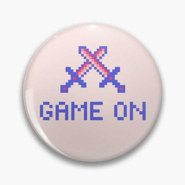 Item preview, GAME ON with pixel art crossed swords designed and sold by lisousisa.