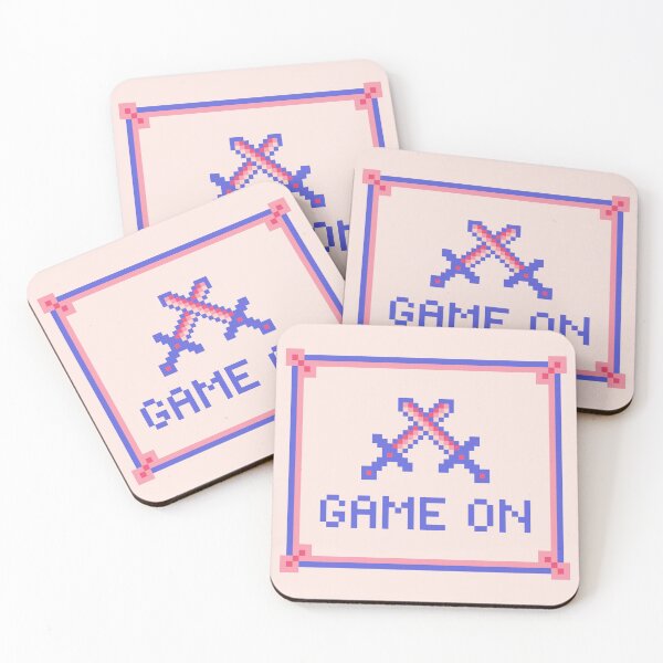 Item preview, GAME ON with pixel art crossed swords designed and sold by lisousisa.
