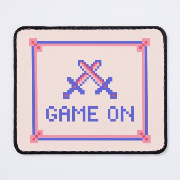 Item preview, GAME ON with pixel art crossed swords designed and sold by lisousisa.