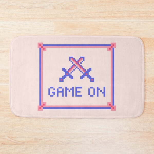 Item preview, GAME ON with pixel art crossed swords designed and sold by lisousisa.