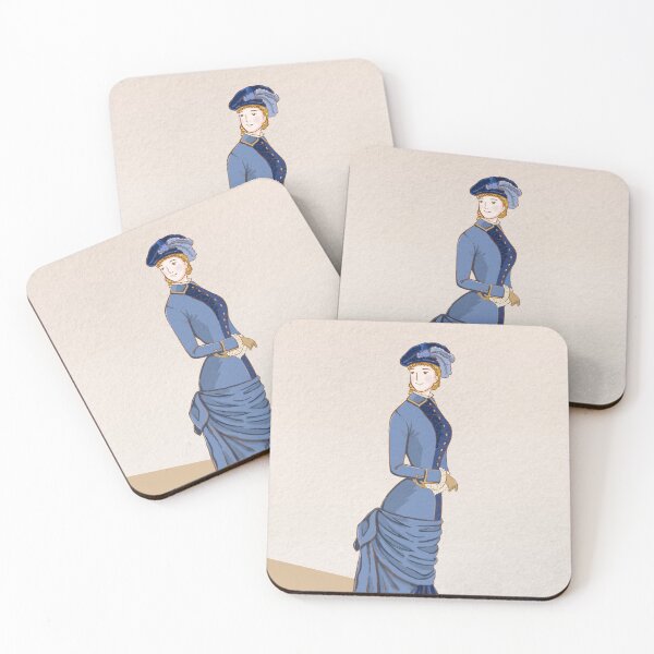 Item preview, Historical Costume 1880s Watercolor Fashion Illustration 2 designed and sold by MariOyama.