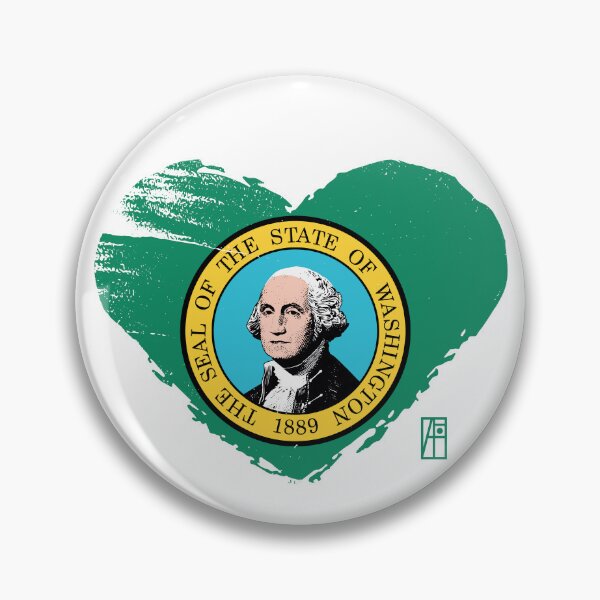 Item preview, U.S. State - I Love Washington - Washington Flag designed and sold by ArtProjectShop.