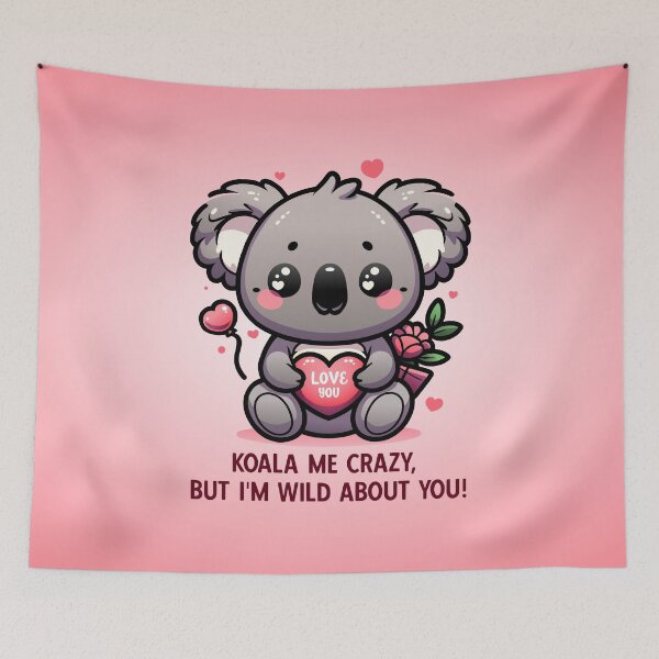 Item preview, Koala-ty Love Confession Kawaii Koala saying Koala Me Crazy designed and sold by Gay-Koala.