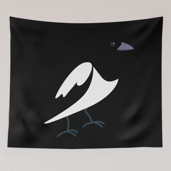 Item preview, Magpie at night - use on a black background designed and sold by messy-nessie.