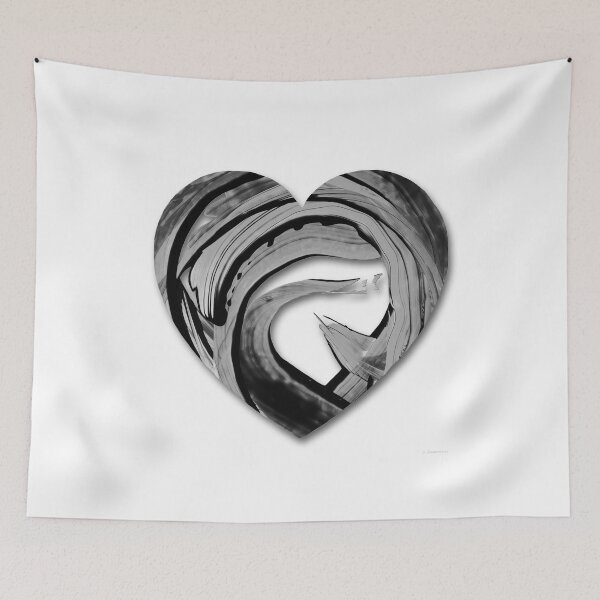 Item preview, Black Magic Modern Floating Romantic Heart Art designed and sold by Sharon Cummings Art.