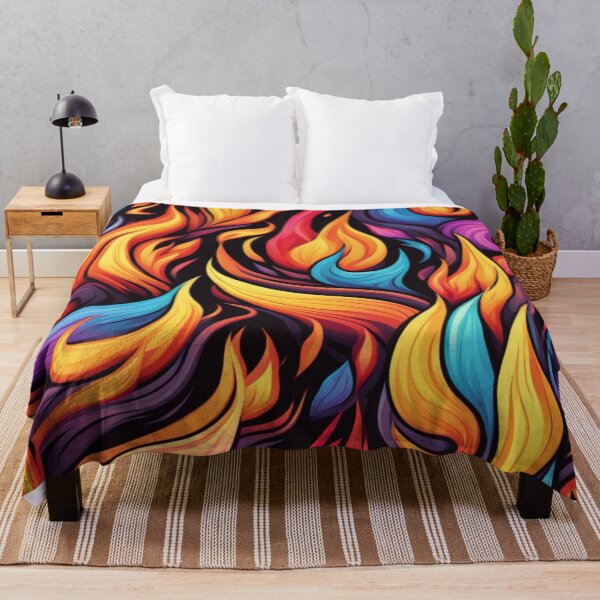 Item preview, Abstract Colorful Flames Pattern designed and sold by calibrit.