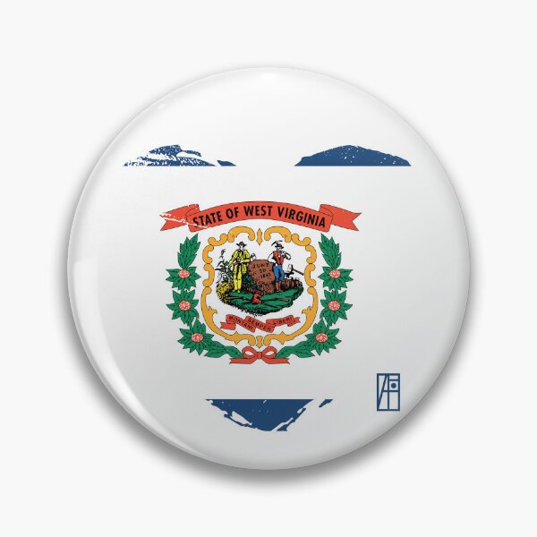 Item preview, U.S. State - I Love West Virginia - West Virginia Flag designed and sold by ArtProjectShop.