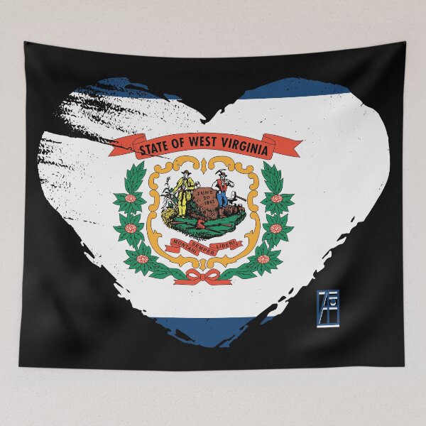 Item preview, U.S. State - I Love West Virginia - West Virginia Flag designed and sold by ArtProjectShop.