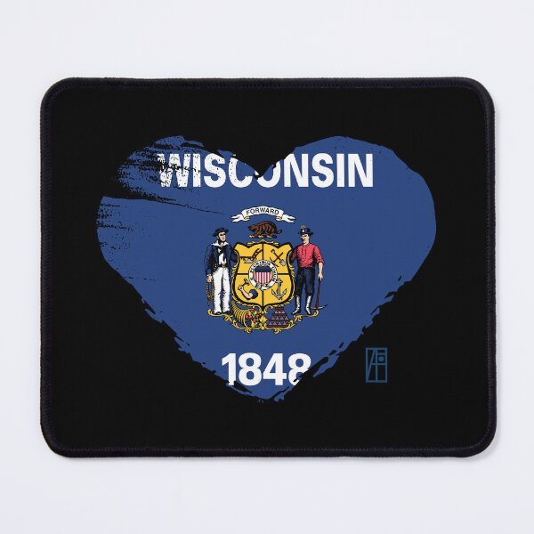 Item preview, U.S. State - I Love Wisconsin - Wisconsin Flag designed and sold by ArtProjectShop.
