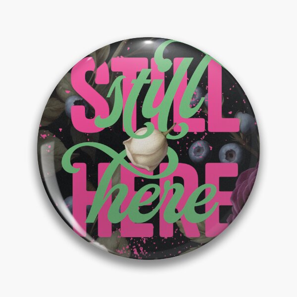 Item preview, I am still here mantra - dark floral design with neon designed and sold by Sarah Rosie Studios.