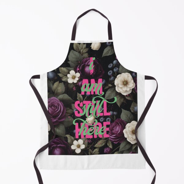 Item preview, I am still here mantra - dark floral design with neon designed and sold by Sarah Rosie Studios.