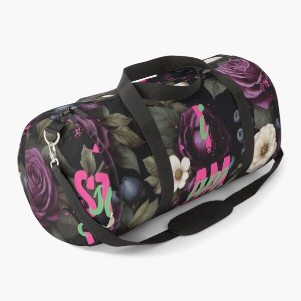 Item preview, I am still here mantra - dark floral design with neon designed and sold by Sarah Rosie Studios.