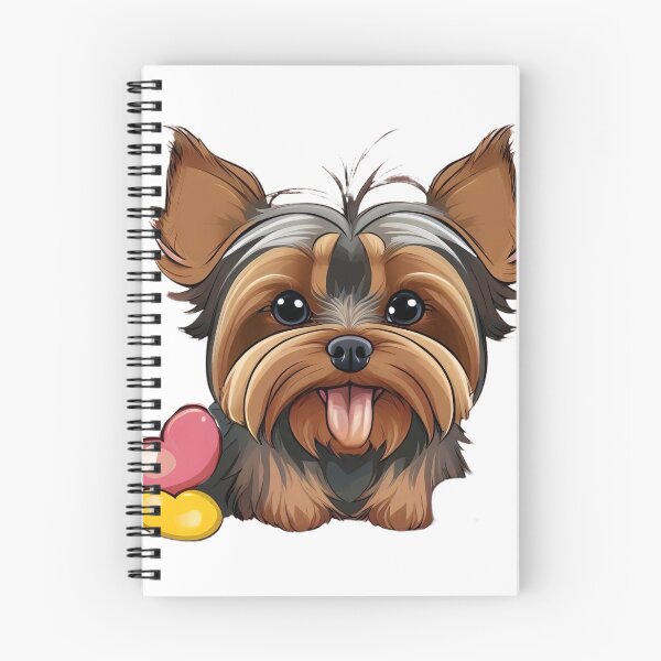 Item preview, Puppy Love Bliss: Cute Yorkie with Hearts designed and sold by ZipperDragon88.