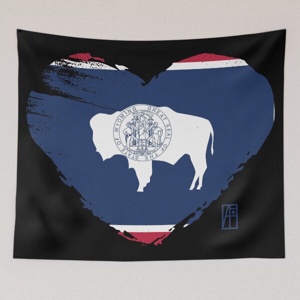 Item preview, U.S. State - I Love Wyoming - Wyoming Flag" designed and sold by ArtProjectShop.