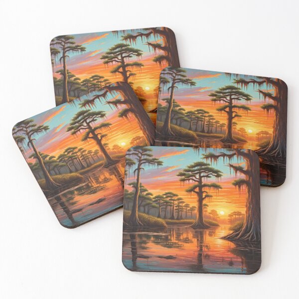 Item preview, A Beautiful Sunset down on the Bayou designed and sold by trailsitravel.