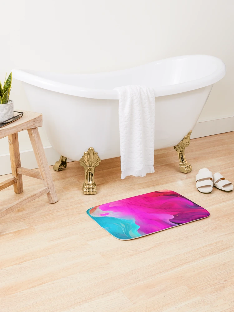 Thumbnail 2 of 6, Bath Mat, Chromatic Wave designed and sold by RokansDesign.