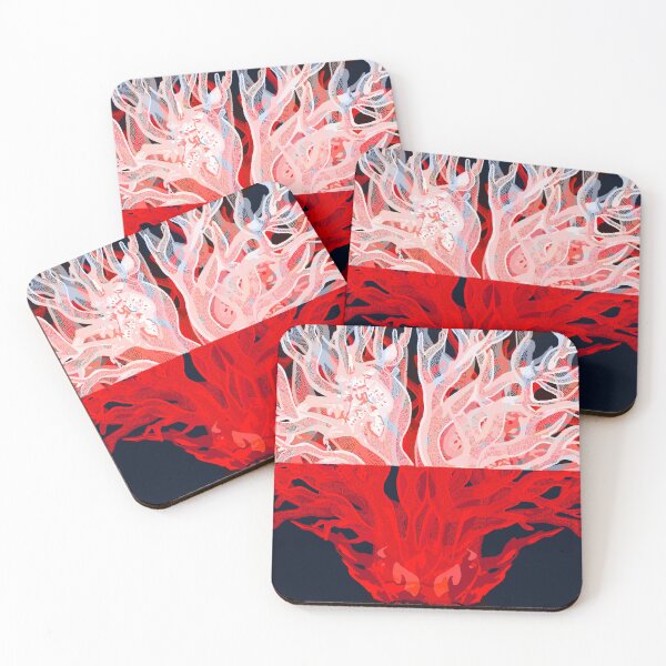 Item preview, Attention commanding abstract coral art poster. designed and sold by Meteryards.