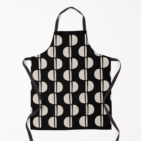 Item preview, Mid Century Modern Geometric Pattern Mid Mod Black and Linen White designed and sold by tonymagnerart.