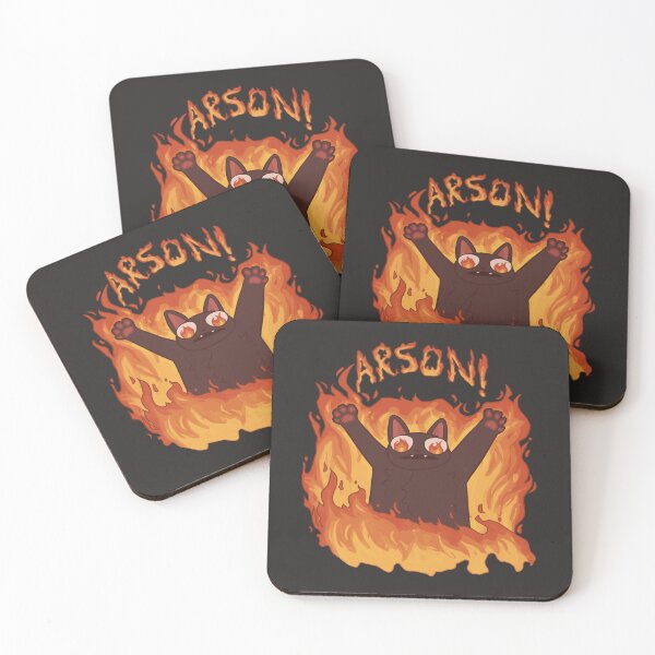 Item preview, cat commit arson designed and sold by papercreatyre.