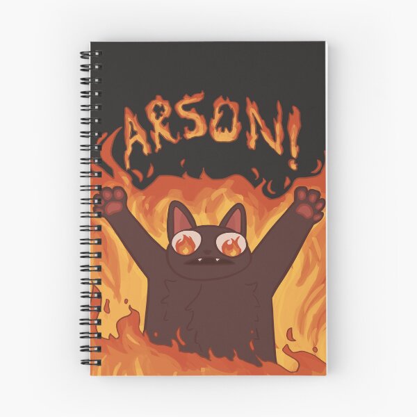 Item preview, cat commit arson designed and sold by papercreatyre.