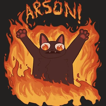 Artwork thumbnail, cat commit arson by papercreatyre