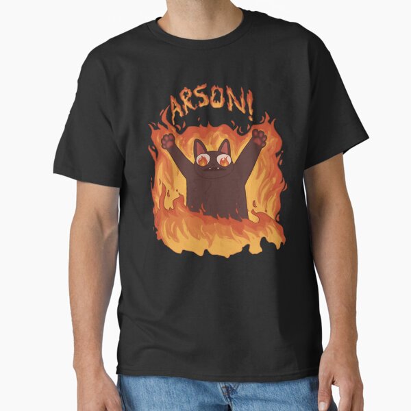 Item preview, cat commit arson designed and sold by papercreatyre.
