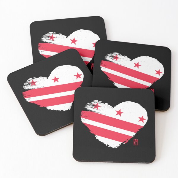 Item preview, U.S. State - I Love District of Columbia - District of Columbia Flag designed and sold by ArtProjectShop.