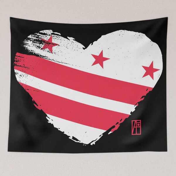 Item preview, U.S. State - I Love District of Columbia - District of Columbia Flag designed and sold by ArtProjectShop.