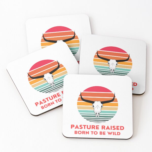 Item preview, "Pasture raised - born to be wild" t-shirt and graphic design designed and sold by DesignsbySimons.