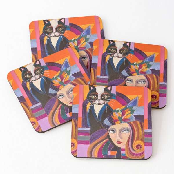 Item preview, A Woman and her cat designed and sold by Alma Lee.