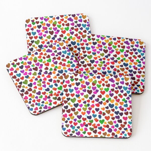 Item preview, Abstract Multicolor Hearts Pattern designed and sold by calibrit.